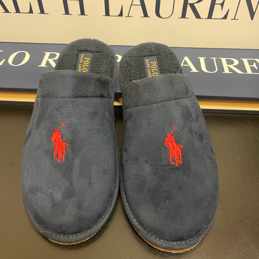 Polo by Ralph Lauren Navy and Red Slip-On Loafers